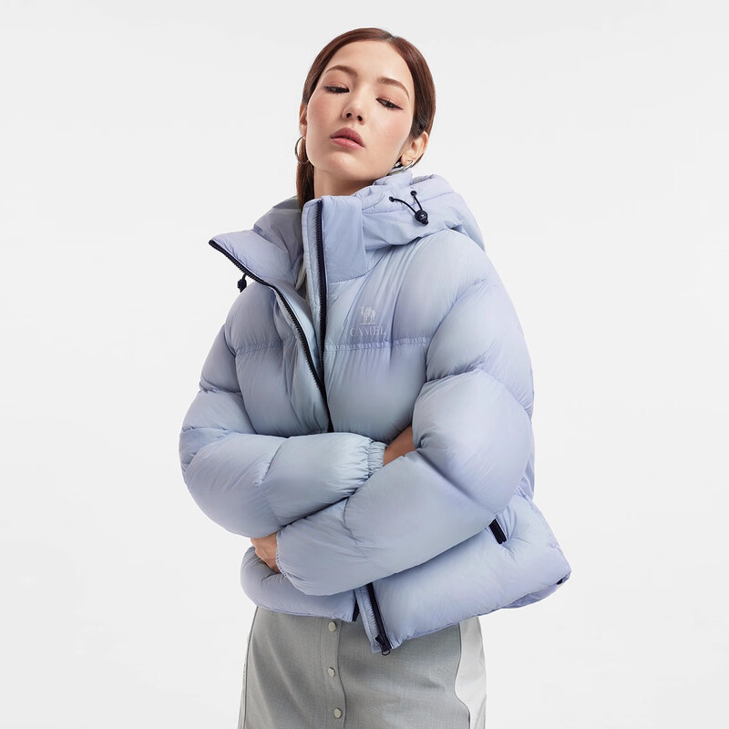 Camel Black Diamond 3.0 Short Down Jacket Women's Winter New Warm Windproof Hooded Down Jacket Bread Jacket