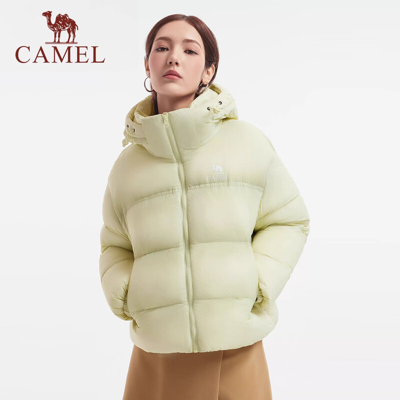 Camel Black Diamond 3.0 Short Down Jacket Women's Winter New Warm Windproof Hooded Down Jacket Bread Jacket