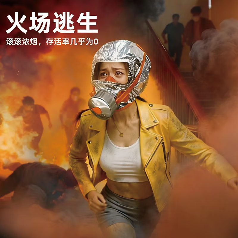 Zhe'an Guangxiao fire mask anti-smoke fire mask 3C gas mask high-rise escape filter self-rescue respirator TZL30