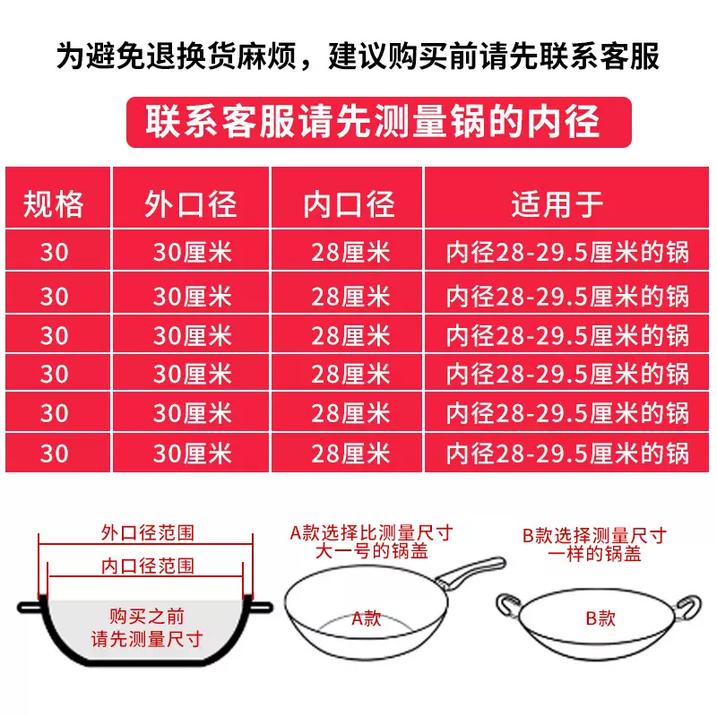 Yusenyi pot lid household cap transparent tempered glass heat-resistant steamer wok lid universal stainless steel round soup pot lid A type 32 lid suitable for 3031.5 cm