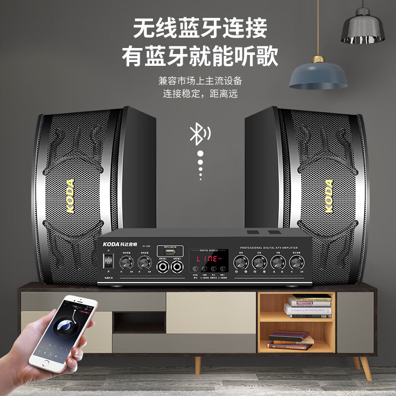 Kodak KD-660 home theater ktv audio set home karaoke TV living room conference room karaoke full set of professional high-power amplifier shop card package speaker equipment