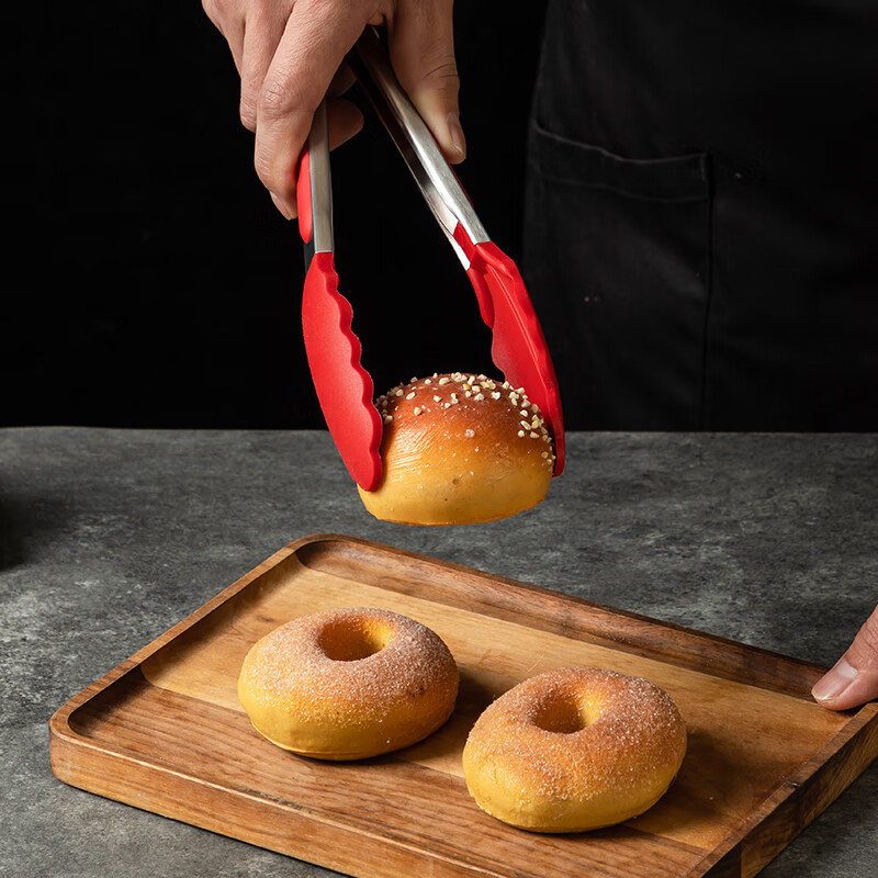 LOCK & LOCK stainless steel silicone food clip multi-functional bread clip steak clip small single pack - red