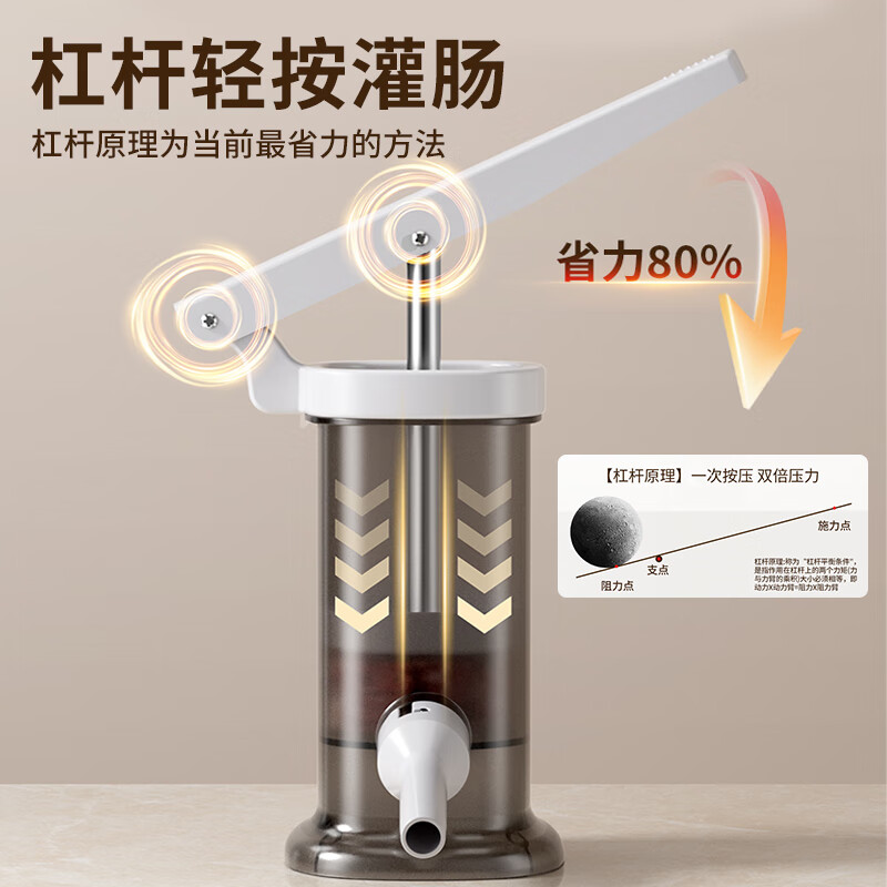 Meizhikou Enema Artifact Home Manual Sausage Enema Machine Enema Tank Casing Tool New Sausage Making Machine