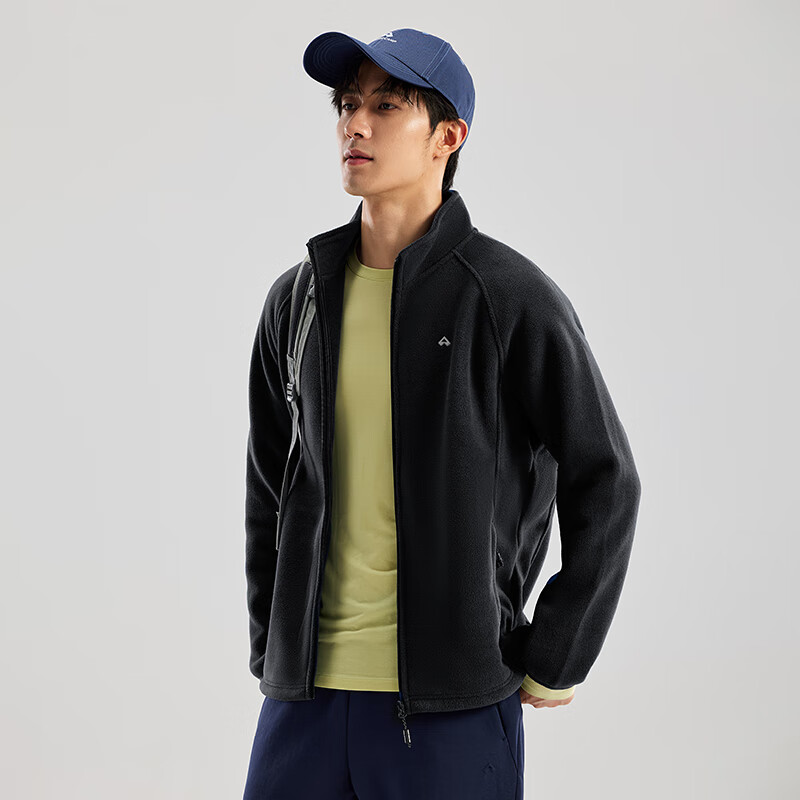 Pathfinder fleece jacket for men in autumn and winter, polar fleece jacket, thickened stand-up collar, outdoor sports hiking warm clothing