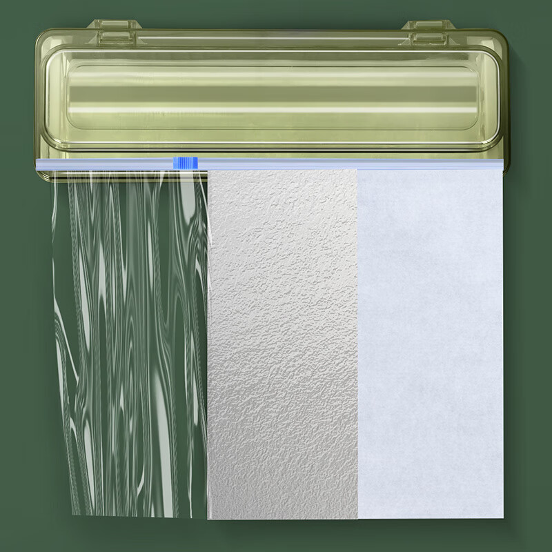 JCZS German cling film cutter food grade PE three-in-one kitchen household large roll special box commercial tear-free edible thickened cutting box food grade PE material