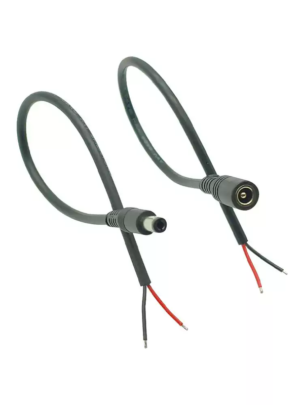 All copper 0.75 square DC6530 single male and female connector power cord docking plug extension cord 18awg connecting line 30.75 flat DC6.5*3.0mm male + female