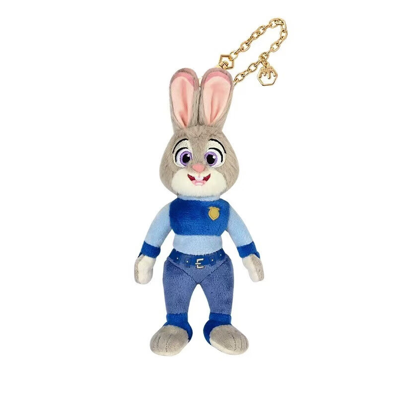 Disney's Genuinely Authorized Zootopia Spring Series Judy Nick Leopard Police Officer Lightning Plush Pendant to Play Disney's Zootopia Judy Carrot Bag 10 1.5 11 Genuinely Authorized + Anti-Counterfeiting Label