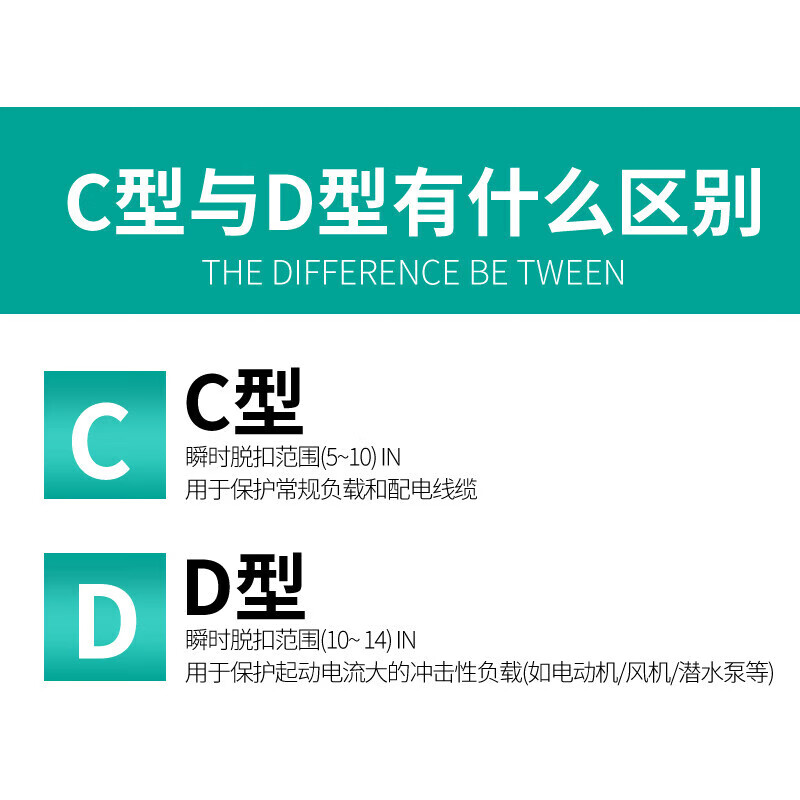 Tianzheng D-type air switch TGB1N-63 motor 2P single-phase 3P three-phase 380V power circuit breaker 1A 4p