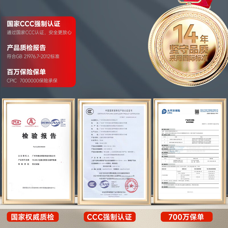 Huangchi gas mask fire mask anti-smoke fire mask 3C certified escape filter self-rescue respirator TZL30