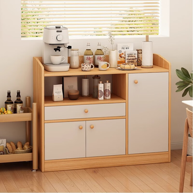 Tea cabinet, sofa side cabinet, side table, small apartment corner cabinet, living room sideboard, small coffee table, storage cabinet, storage cabinet, 60*30*80cm, North American black walnut color