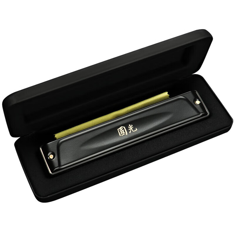 Guoguang harmonica 24-hole Guozhimeng performance-grade harmonica polyphonic C key F key A key D key B key 28-hole accented 28-hole Guozhimeng performance-grade harmonica black-accented C key