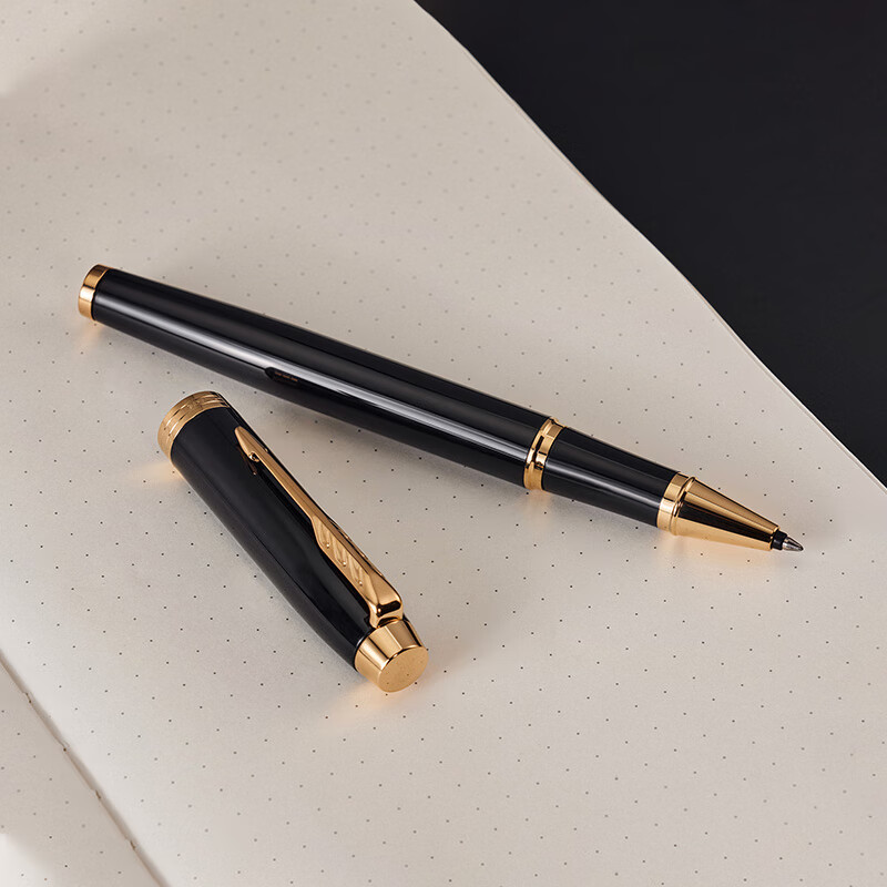 PARKER Mid-Autumn Festival Gift Ball Ball Pen Gel Pen High-end Business Gift Customized Engraving Birthday Gift for Men and Women Gift Stationery Signature Pen Calligraphy Pen Landing Gift Souvenir Parker IM Liya Black Gold Clip Ball Ball Pen + Dark Gray Refill Gift Box-Jingdong Warehouse