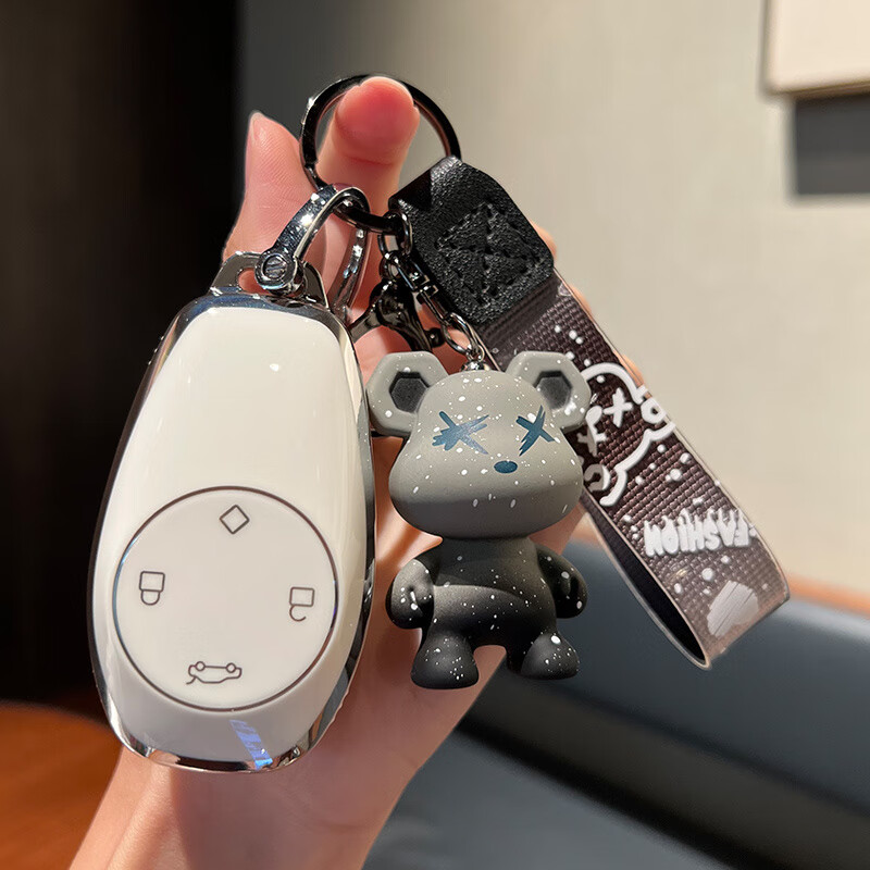 Suitable for Leapmoon t03 key cover 2021 model c11 leading s01 car remote control key bag protective shell buckle for women Leapmoon A model-smart 4 buttons single shell purple