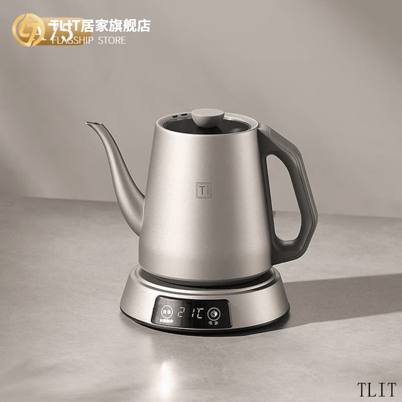TLIT German imported high-quality pure titanium high-end electric kettle fully automatic bottom-loading water kettle dedicated to making tea with constant temperature pure titanium bottom-loading kettle - dedicated to bottled water. 1360 watts 0ml