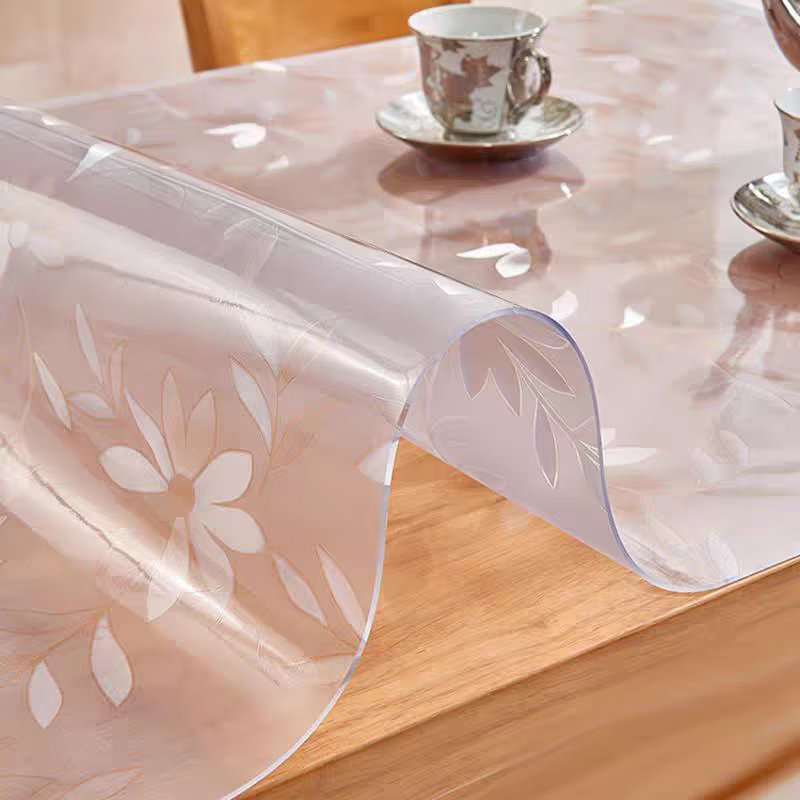 Tablecloth PVC waterproof, oil-proof, anti-scalding tablecloth, high temperature resistant, no-wash dining table mat, coffee table mat, tabletop protection mat, tabletop, Cosmos 1.5, 0.45mm thick, food grade antibacterial, 60cm*60cm square