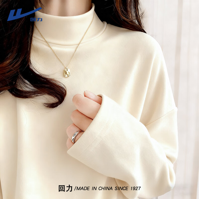 Pull back half turtleneck bottoming shirt for women 2025 new autumn and winter double-sided velvet inner thermal clothing middle school students large size long-sleeved top