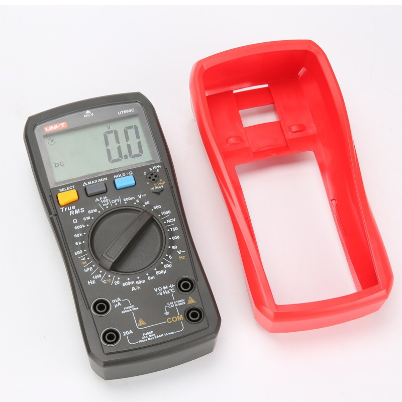 Uni-T digital multimeter UT890D digital display multi-function meter measuring voltage, ammeter, capacitance multi-meter, full range burn-proof UT890C (temperature measurement)