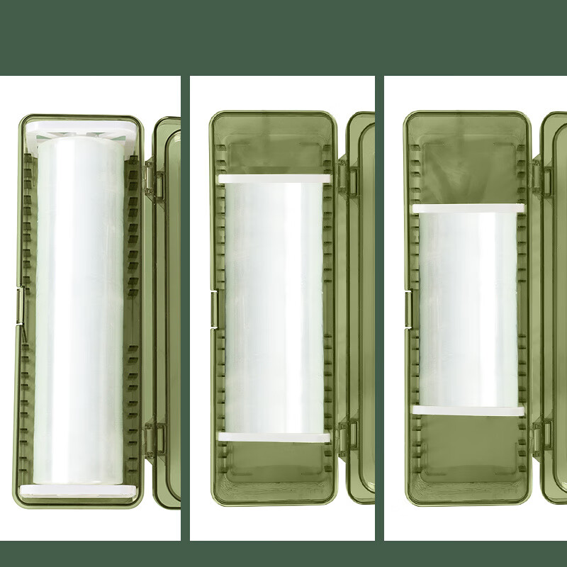 JCZS German cling film cutter food grade PE three-in-one kitchen household large roll special box commercial tear-free edible thickened cutting box food grade PE material