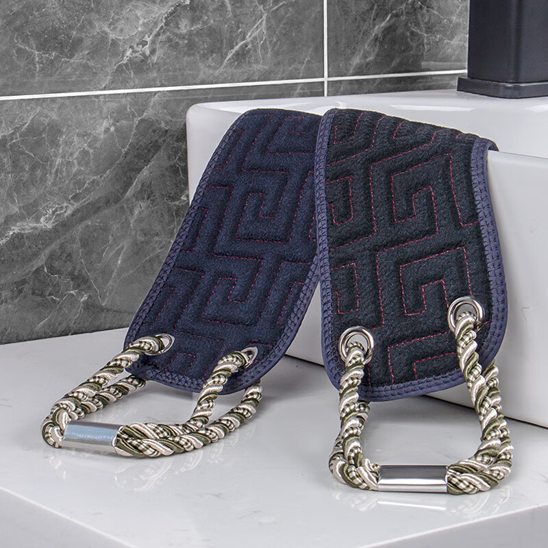 Kuiying (kuiying) men's special bath towel, bath towel, powerful mud rub artifact, household coarse sand long strip to wipe the back, shower gloves for women, blue 1 pack, widened and thickened, thick and fine double sand
