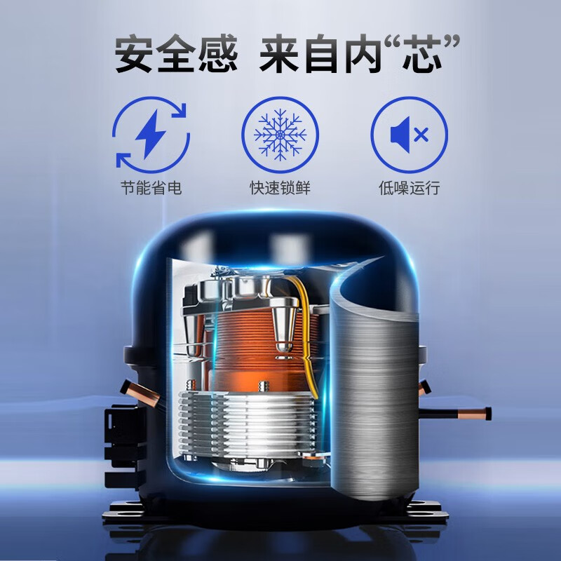 Suiling Freezer Four-Door Refrigerator Commercial Full Copper Tube Refrigeration Kitchen Freezer Large Capacity Refrigerated Freezer Fresh-keeping Stainless Steel Freezer Multi-Door C Type Refrigerator Four-Door Refrigerator Four Doors High Configuration-18 Copper Tube Full Freezer Z1.0L4-C