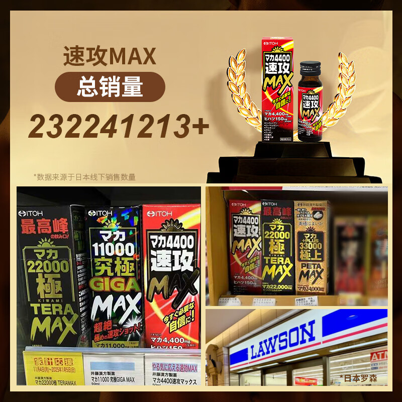 Ito Kampo Quick Attack 4400 Maca Oyster Peptide Little Red Bottle Energy Drink Anti-fatigue Nourishing Kidney Essence Supplement Energy *2 Bottles