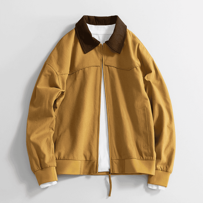 Baleno S&K series jacket men's autumn and winter thickened cotton lapel American baseball uniform Pishuai 2025 new jacket J182 olive coat L recommended (130-150 pounds)