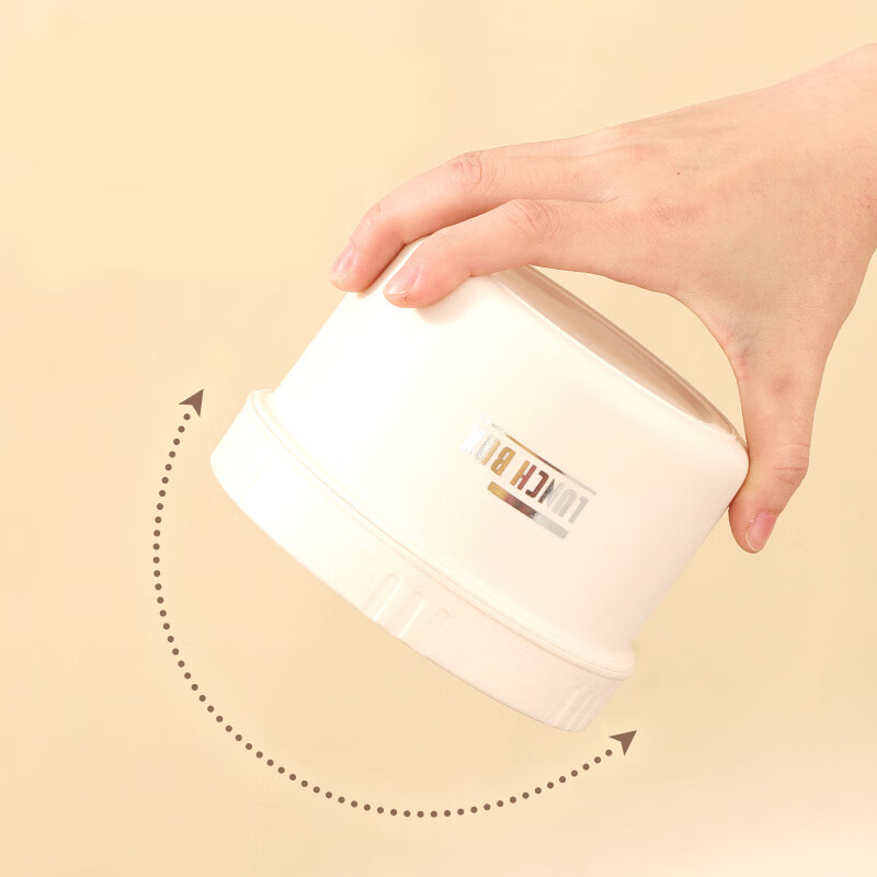 Xinnan insulated lunch box stainless steel office worker microwave oven insulated bucket student lunch box with insulated bag white three-pack lunch box + insulated bag + tableware three layers