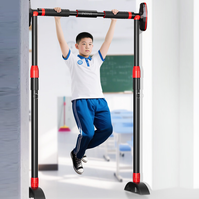 Functional horizontal bar for junior high school students and children, indoor household pull-up hanging bar, no need to punch holes in the wall, fixed on the floor, special horizontal bar for teenagers, adjustable 140cm-180cm