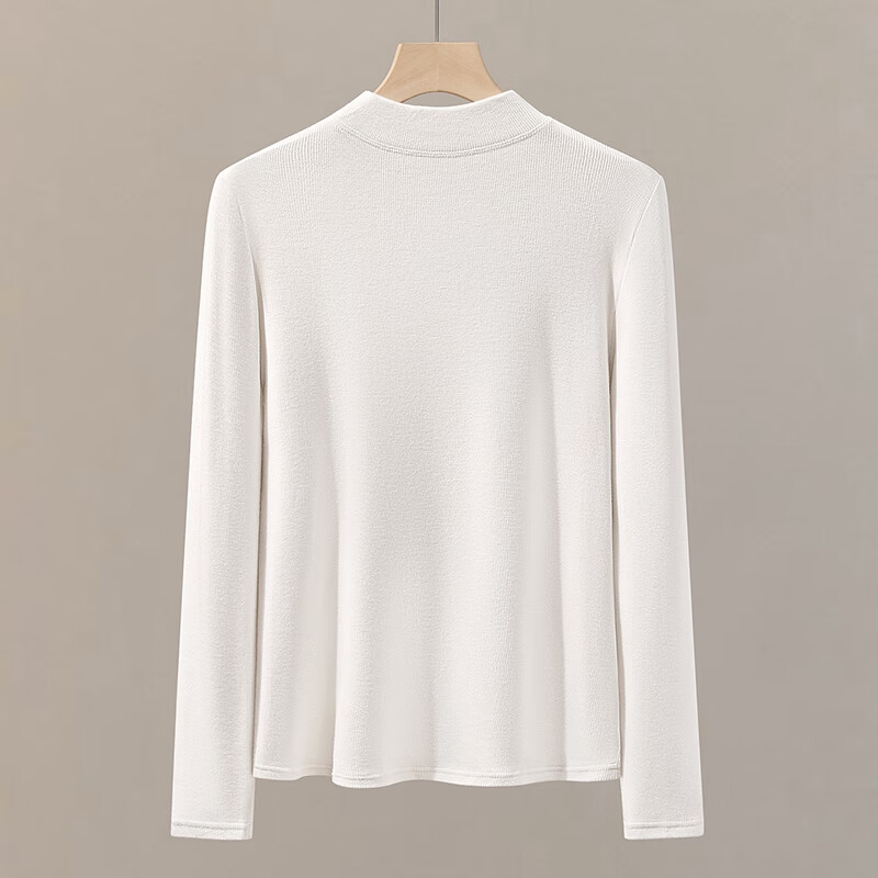 Shechi simple round neck knitted bottoming shirt women's 2025 winter new solid color temperament long-sleeved T-shirt
