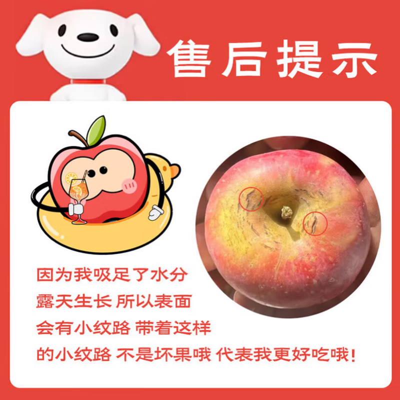 Xianhehuiyou domestic Fuji apple fresh fruit, the whole box is about 5.5-4.7 catties/net content 2000g