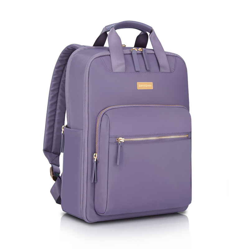 Samsonite backpack 16-inch laptop bag women's business commuter backpack large capacity travel bag light luxury purple