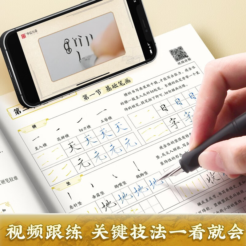 Huaxia Ten Thousand Volumes Song Huizong's Regular Script Thousand-Character Pen Regular Script Practice Copybook Hard-pen Calligraphy Copying and Tracing Red Traditional Chinese Characters Tutorial for College Students and Beginners to Tracing Red