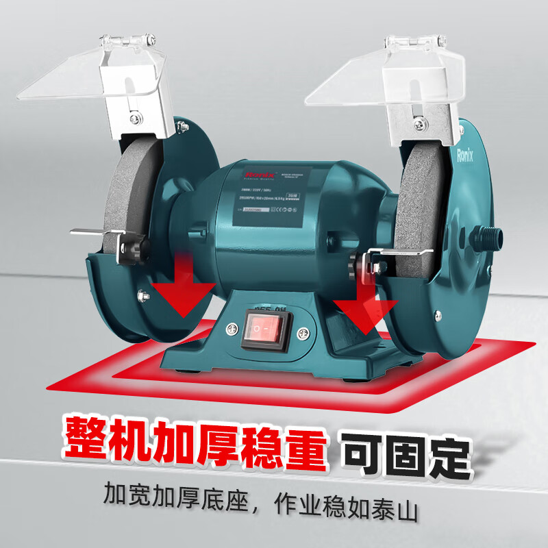 Ronix Germany (Ronics) industrial-grade vertical grinder desktop dust removal environmentally friendly grinder polishing machine