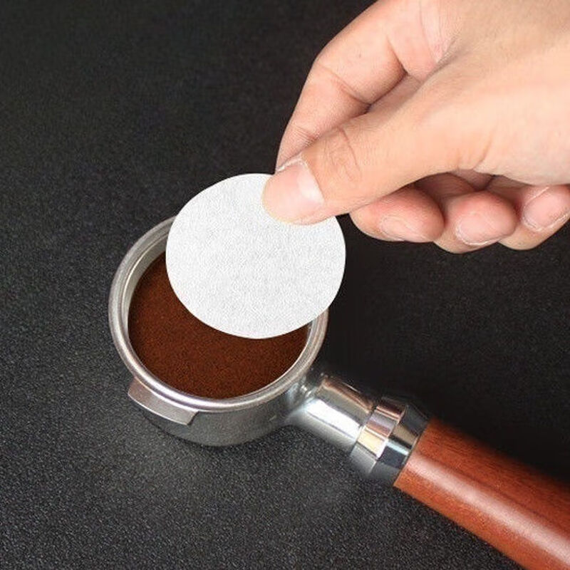 Round coffee filter paper 51/58mm coffee machine hand brew filter paper handle powder bowl pad paper secondary filter paper 100 pieces/pack 58mm