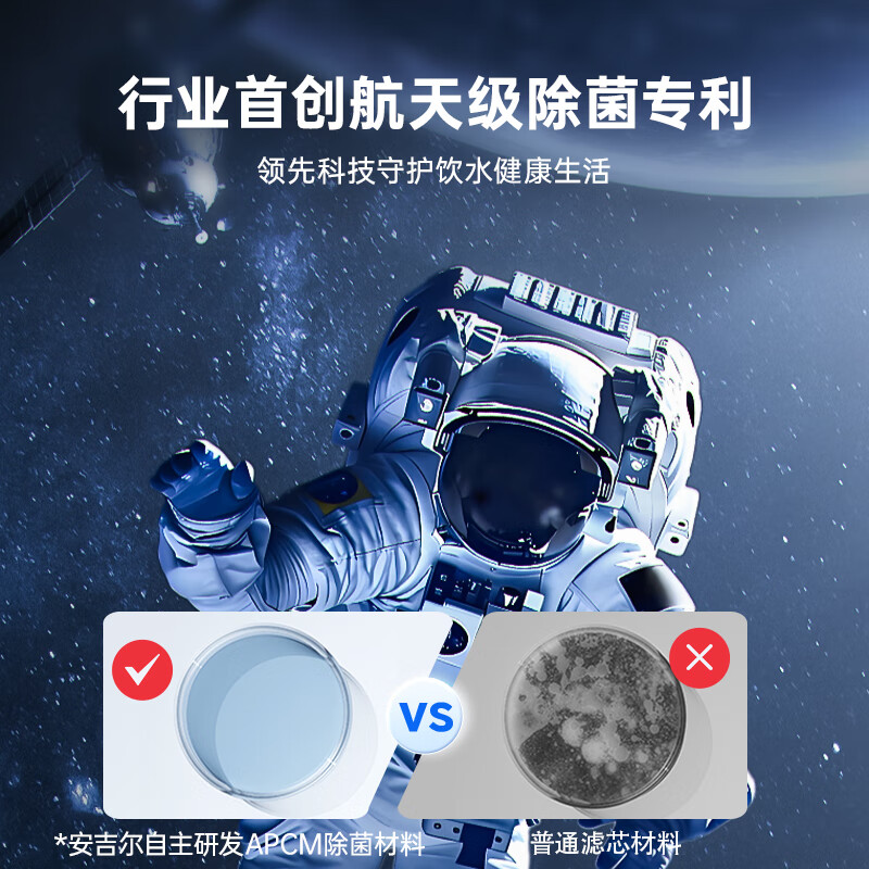 Angel household water purifier Yulong Pro1200G reverse osmosis kitchen direct drinking water purifier 5-year long-term RO membrane filtration pure water purifier J3673-ROC150 type