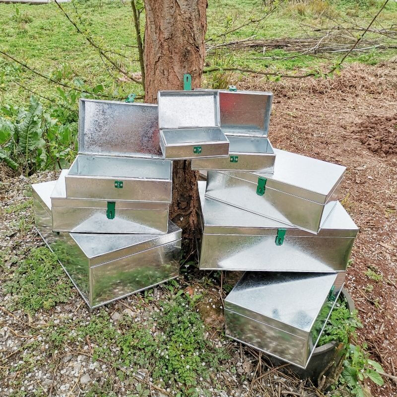 An Junsheng Iron Box Iron Box Large Hardware Tool Box Customized Storage Box Storage Box Trunk Tin Tin Box with Lock No. 1 Iron Box Length 41 Width 25 Height 15 Padlock