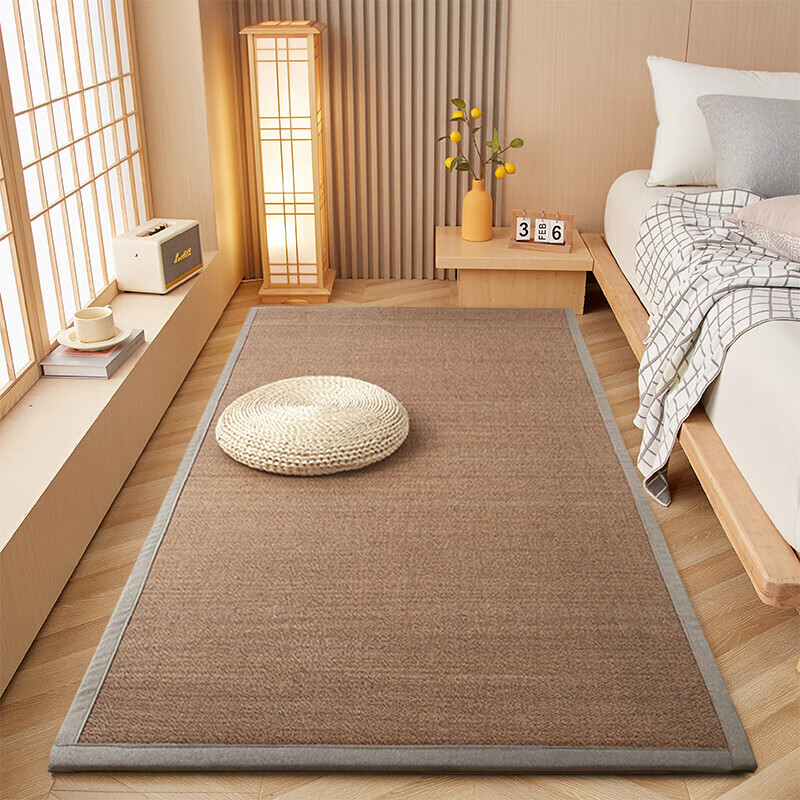He Jiagong Japanese-style bamboo floor mat tatami kang mat bamboo mat bedside mat summer floor mat living room tea room carpet solid wood color 1.5 cm thickness 150*50CM