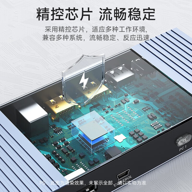 MT-VIKI Maxtor KVM switcher HDMI two-in-one type-c notebook desktop computer monitoring mouse keyboard one-to-two sharer dual interface screen cutter KHC2