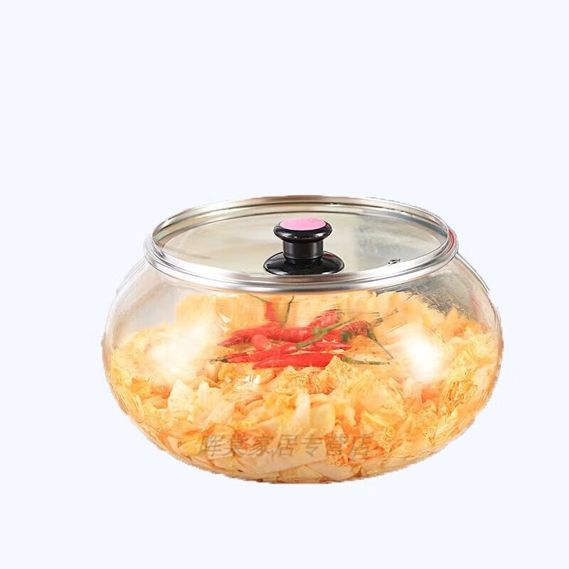 Raft core pickle jar 10 catties glass new thickened large mouth pickle jar with lid pickle pickle sour wild jar pickle jar super 18 catties reverse cover style