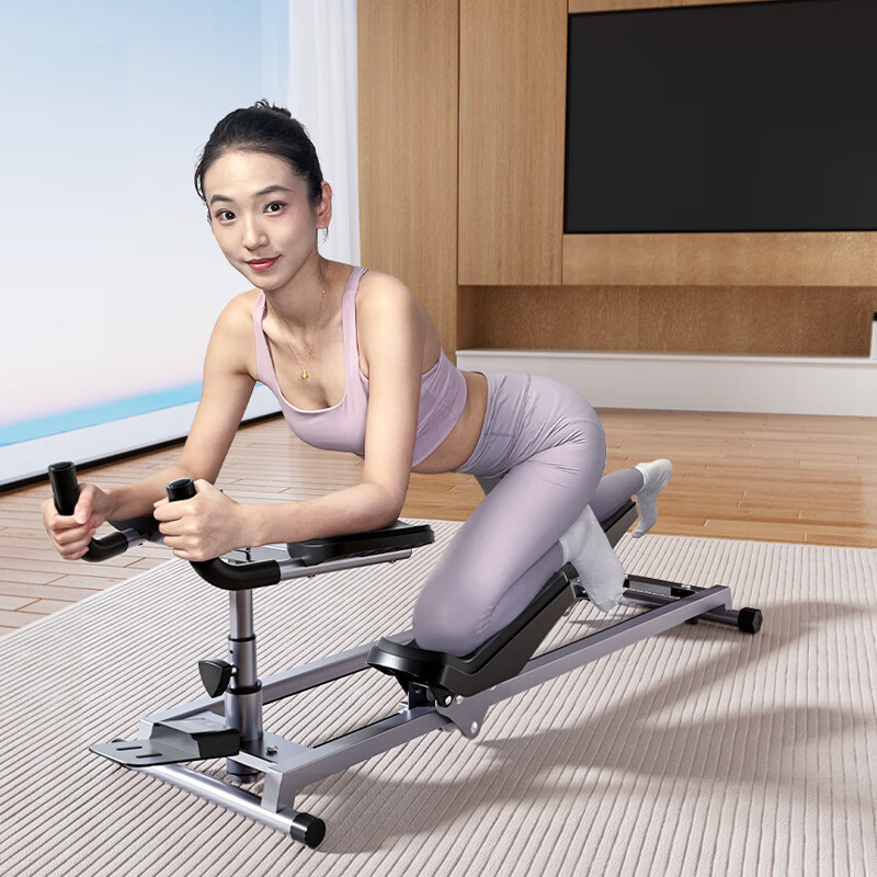 SEAN LEE home indoor crawler, fitness equipment, abdominal curling machine, home waist strengthening machine, thin belly, special abdominal control tool for men and women, steel rope linkage model, multi-function electronic watch + 5 levels of height, super soft kneeling pad