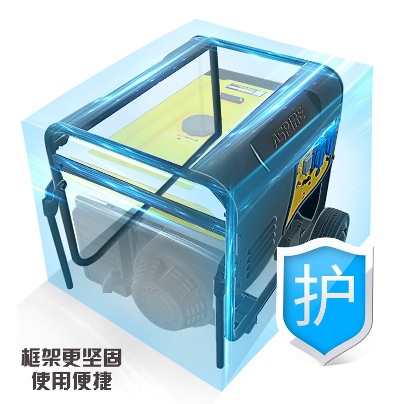 Kochba small gasoline generator 220V household portable pure copper generator single-phase 220V outdoor generator newly upgraded 4kw electric start + multi-fuel 220v