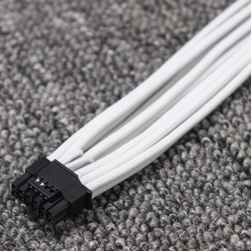 16Pin high-standard silver-plated graphics card power supply module cable, supports PCIE5.0 adapter and ARGB lighting custom cable, thick 16AWG braided cable - motherboard + CPU + graphics card