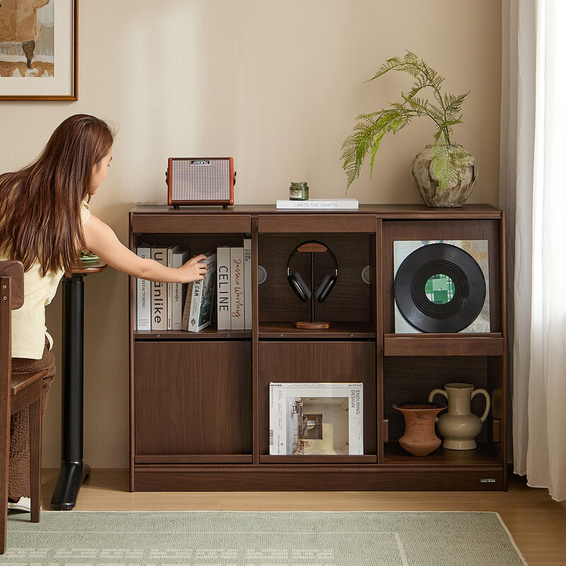 Lin's home simple, beautiful and practical bookcase storage cabinet bookshelf floor cabinet UY3X