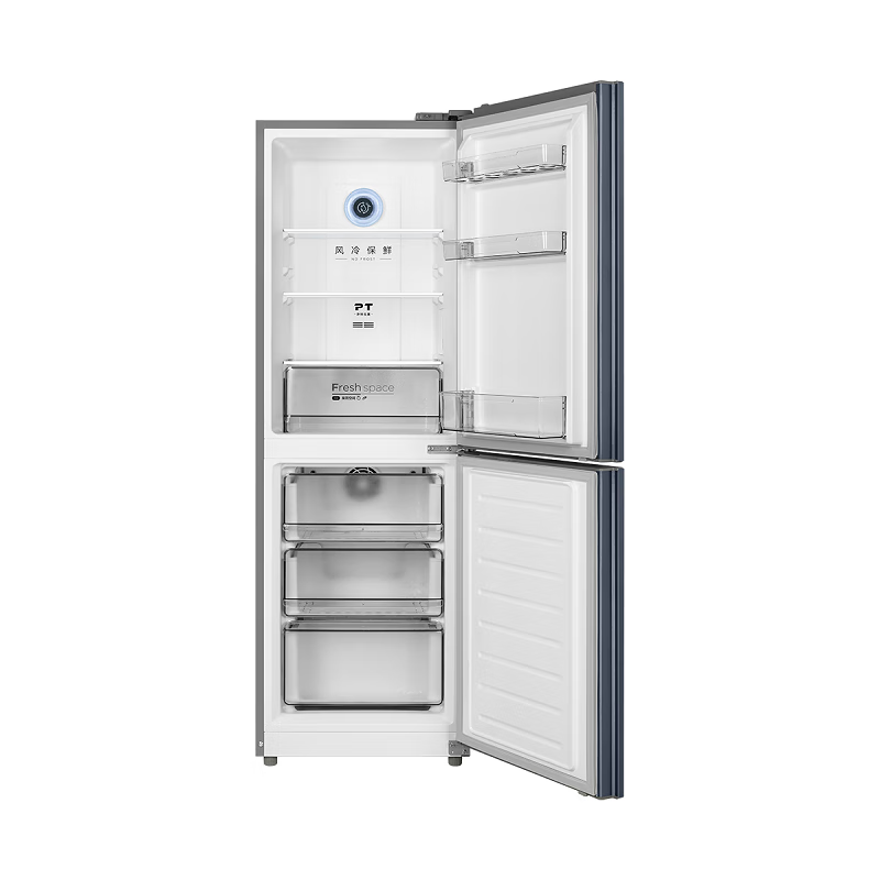 LittleSwan refrigerator two-door dual system ultra-thin small household rental large capacity air-cooled odor-free fresh-keeping refrigerator 182 liter two-door air-cooled PT odor-free BCD-182WL