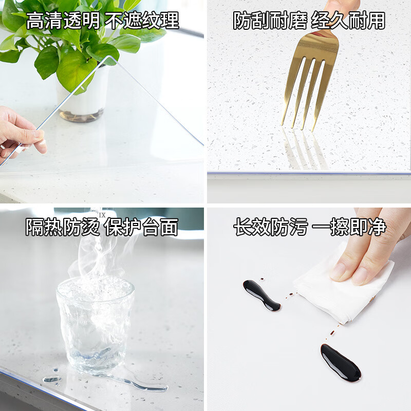 Green wind bay window mat window sill mat PVC transparent soft glass waterproof no-wash can be cut for all seasons balcony protection mat formaldehyde-free healthy transparent 1.8 pure and odorless 60*140cm