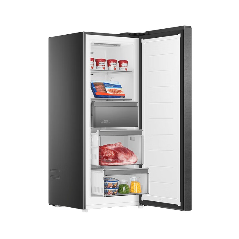 Haier 180L vertical freezer black gold purification antibacterial HCF fresh frozen moisturizing-30 deep freeze storage conversion independent drawer slim body surround air supply BD-180WGHS9