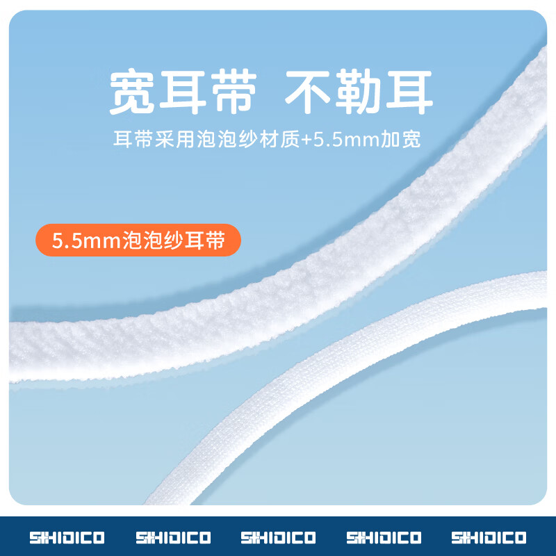 SHIDICO medical surgical masks are individually packaged, one bag, sterilization grade, 100 pieces, disposable, dust-proof, breathable, wide ear straps