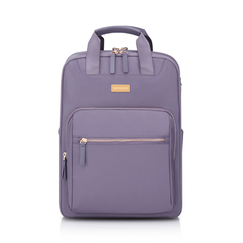 Samsonite backpack 16-inch laptop bag women's business commuter backpack large capacity travel bag light luxury purple