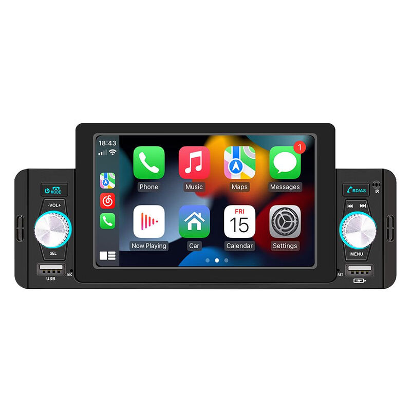 12V24V Bluetooth car MP5 player car MP3 audio host reversing video all-in-one machine carplay 12V-Bluetooth 5 points 1 touch 5 inch screen MP5 package one
