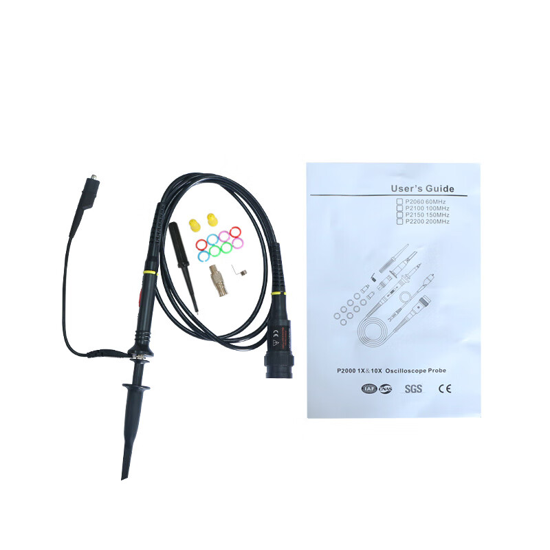 Qiao Bo Lai 20-300MHZ mega oscilloscope test pen probe P10 times oscilloscope high voltage probe oscilloscope probe P6060 (60M/1 10)
